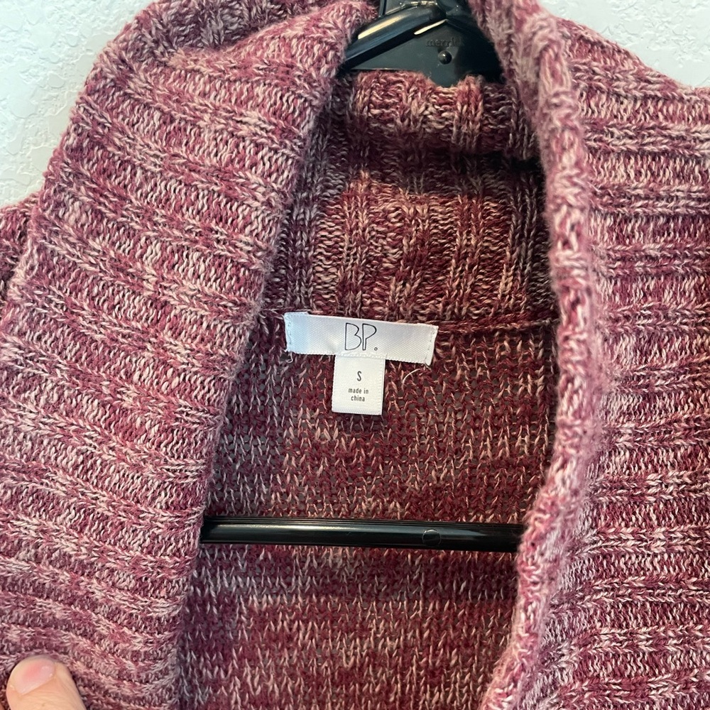 BP Nordstrom Maroon Open Front Cardigan Sweater Women’s Small Cozy Knit - Picture 2 of 8